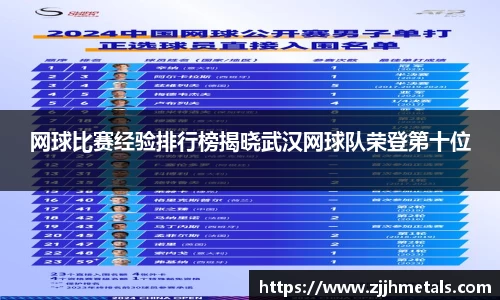 网球比赛经验排行榜揭晓武汉网球队荣登第十位