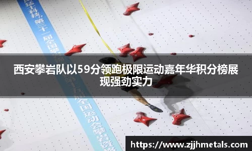 西安攀岩队以59分领跑极限运动嘉年华积分榜展现强劲实力