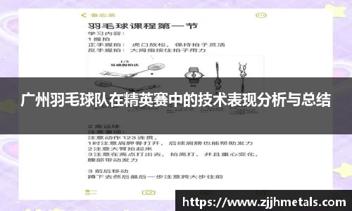 广州羽毛球队在精英赛中的技术表现分析与总结